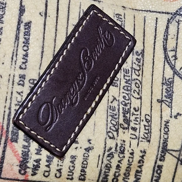 Dooney & Bourke Multicolor Travel Stamp Tote - Picture 2 of 8